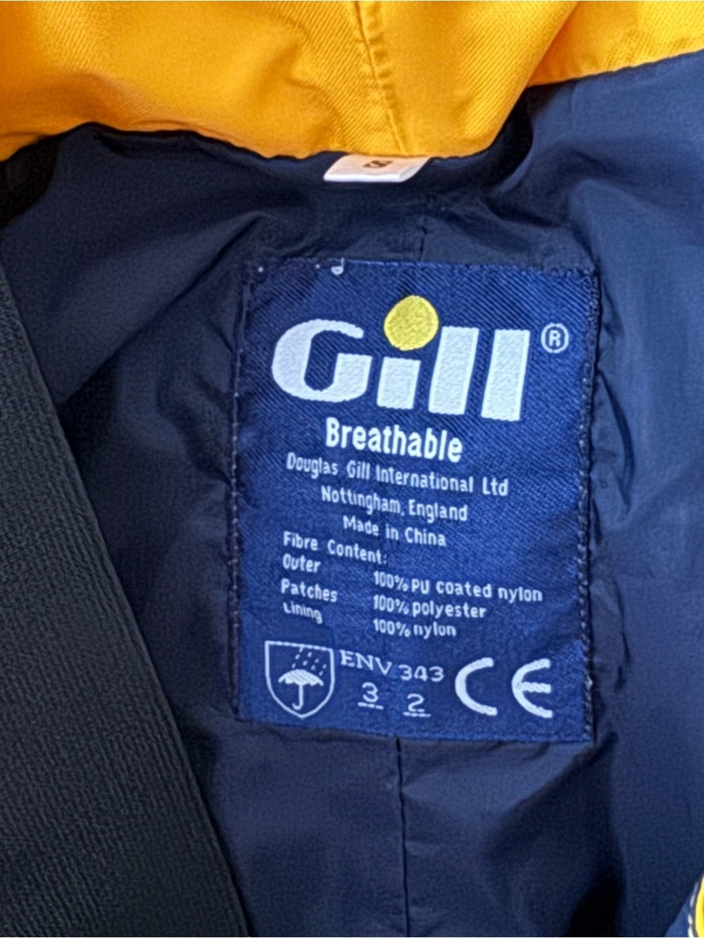 Vintage Gill Waterproof Sailing Bib Overalls Yellow Black Small Fishing Size S - Picture 14 of 16